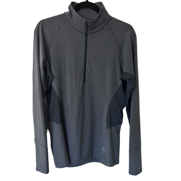 Mountain Hardwear Women 1/2 Zip Gray Long Sleeve Size Large Hiking Outdoor Layer - Picture 1 of 10